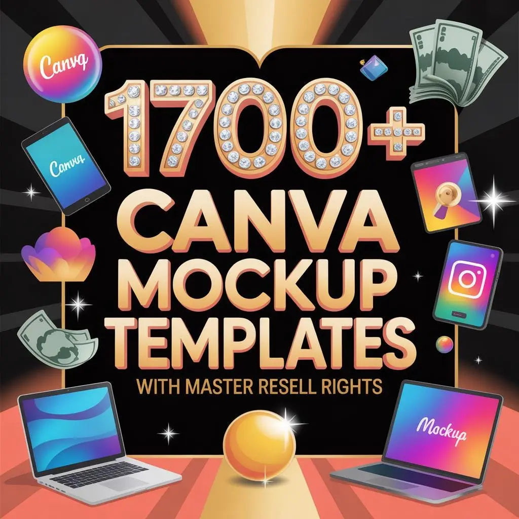 1700+ Canva Mockup Templates Bundle My Store