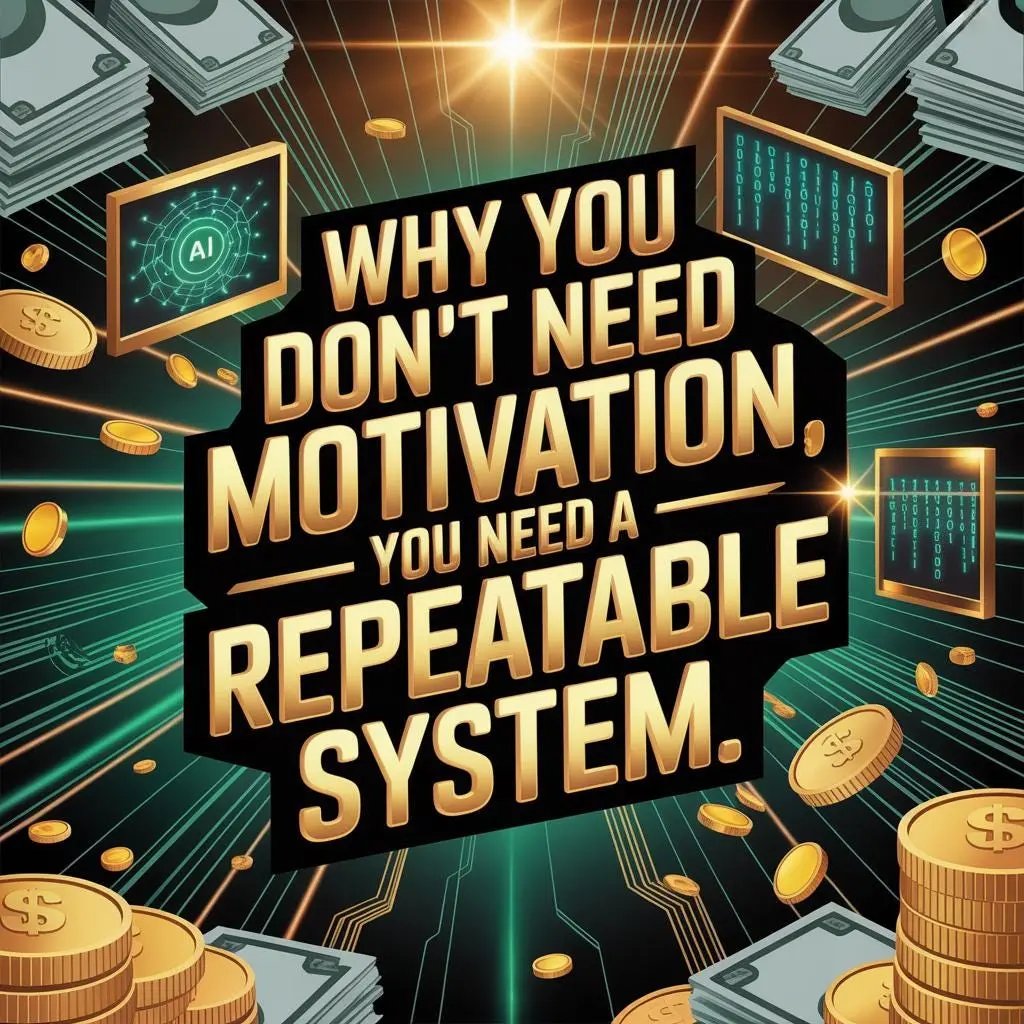 Why you don't need motivation, you need a repeatable system. AI Content System - Faceless Content & Passive Income