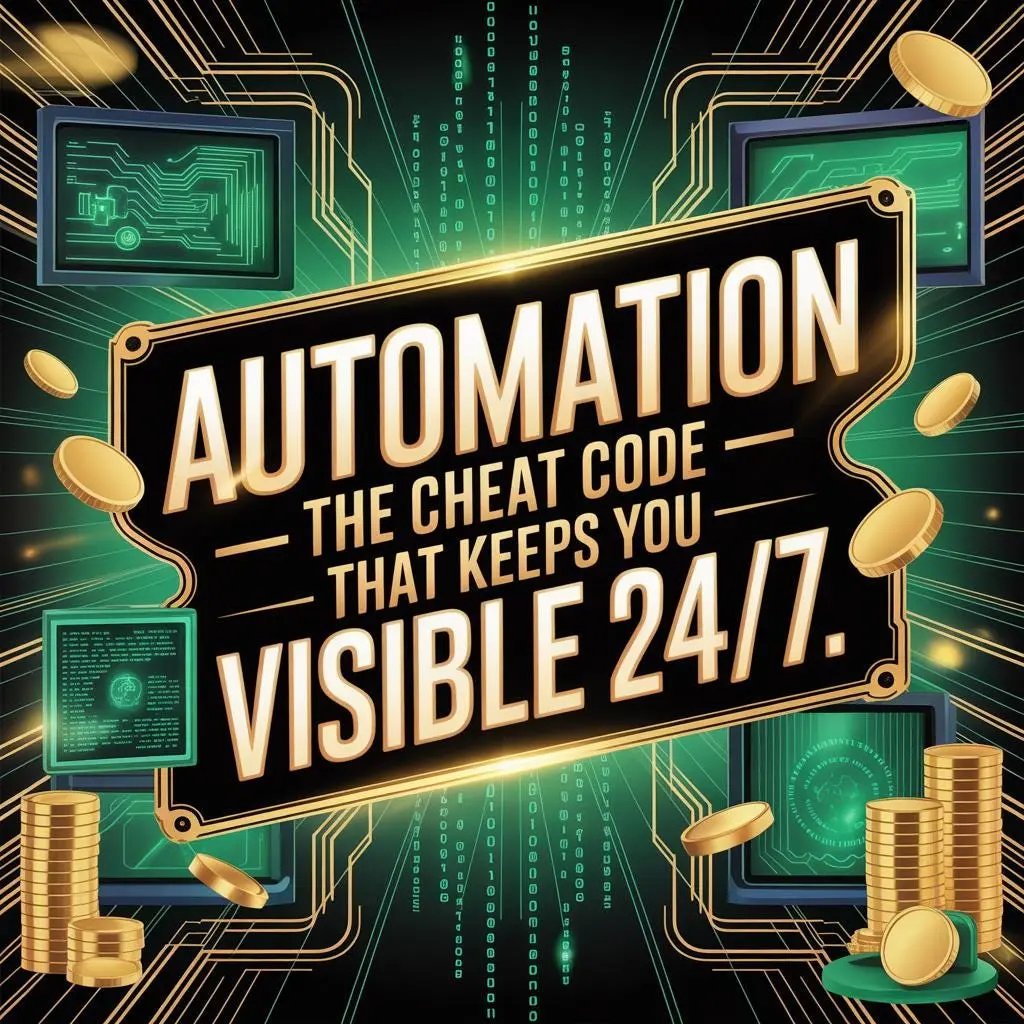 Automation the cheat code that keeps you visible 24 7. AI Content System - Faceless Content & Passive Income
