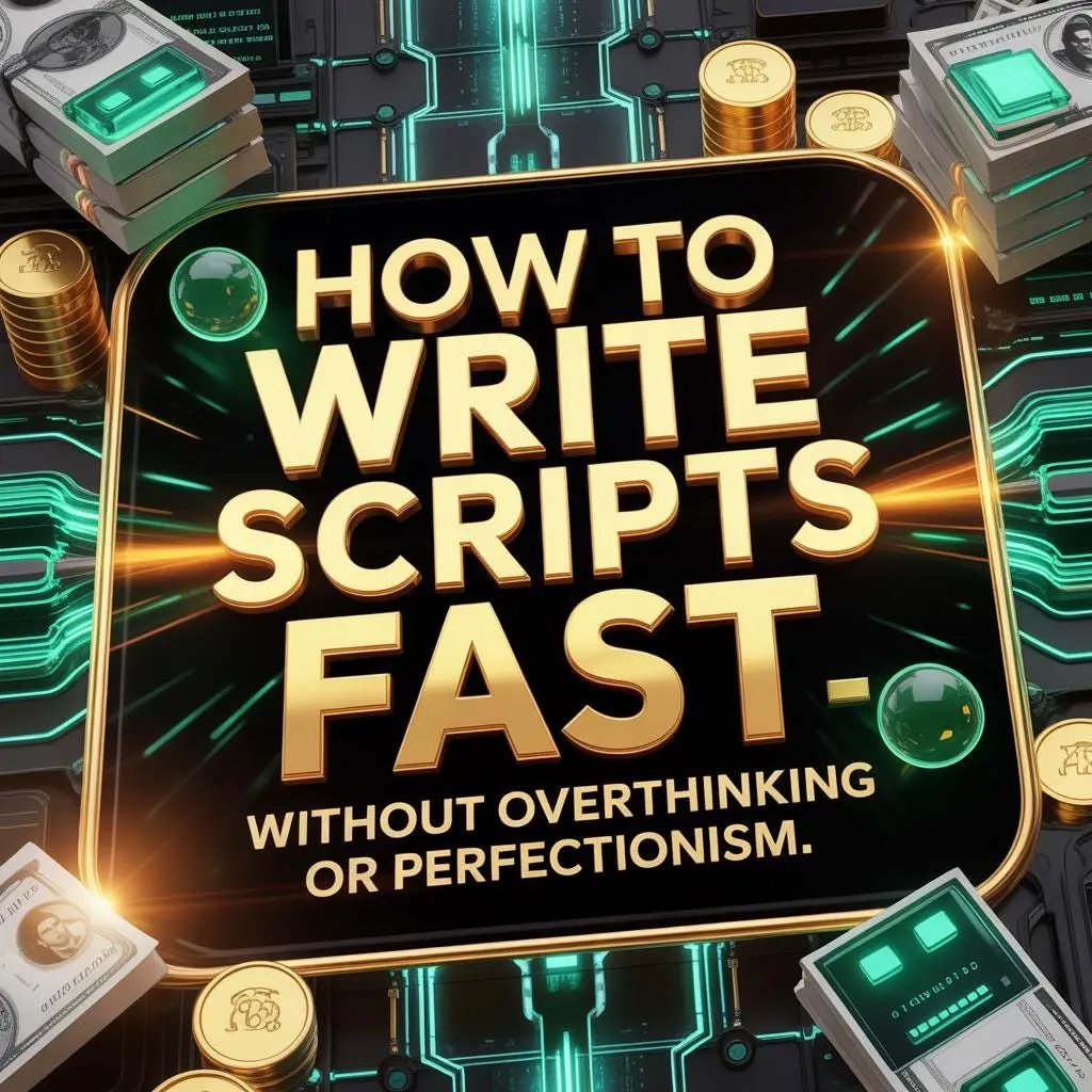 How to write scripts fast without overthinking or perfectionism